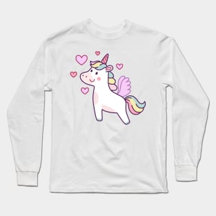 Cute Girl Unicorn Long Sleeve T-Shirt